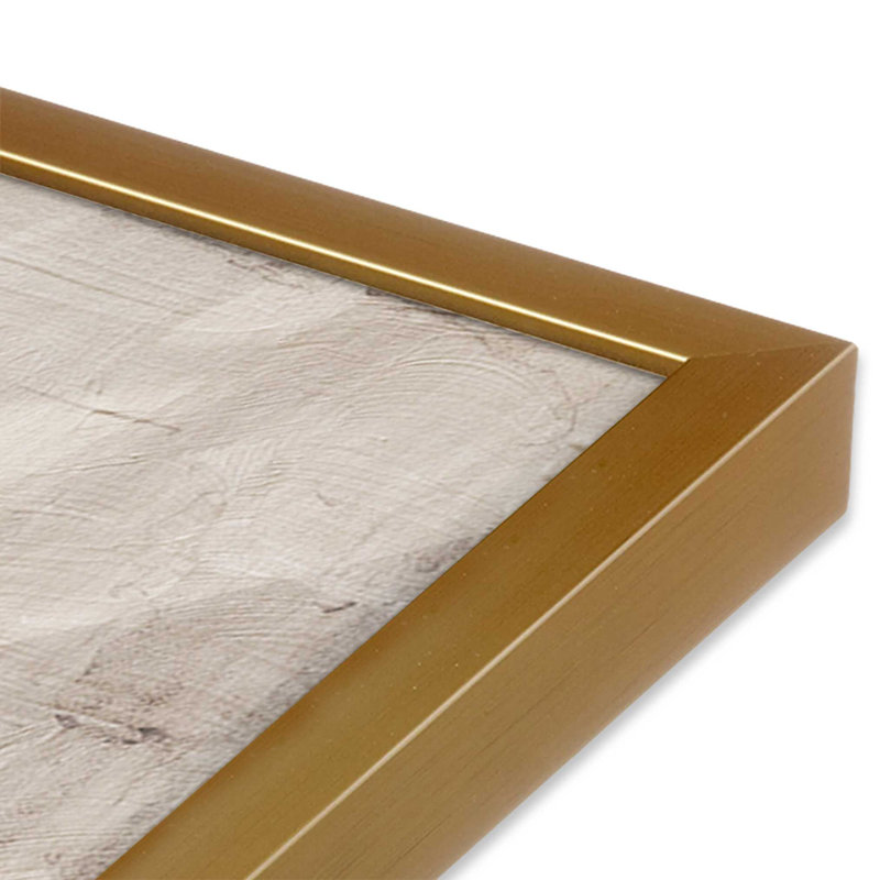 Fresco's Silent Tale I, Cadre simple en or poli, H 11,25 po x l 9,25 po