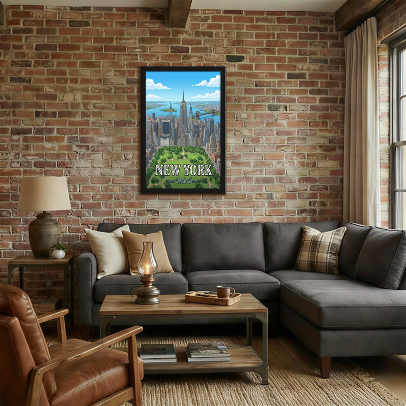 Vue de la ville de New York, H 30 po x l 20 po