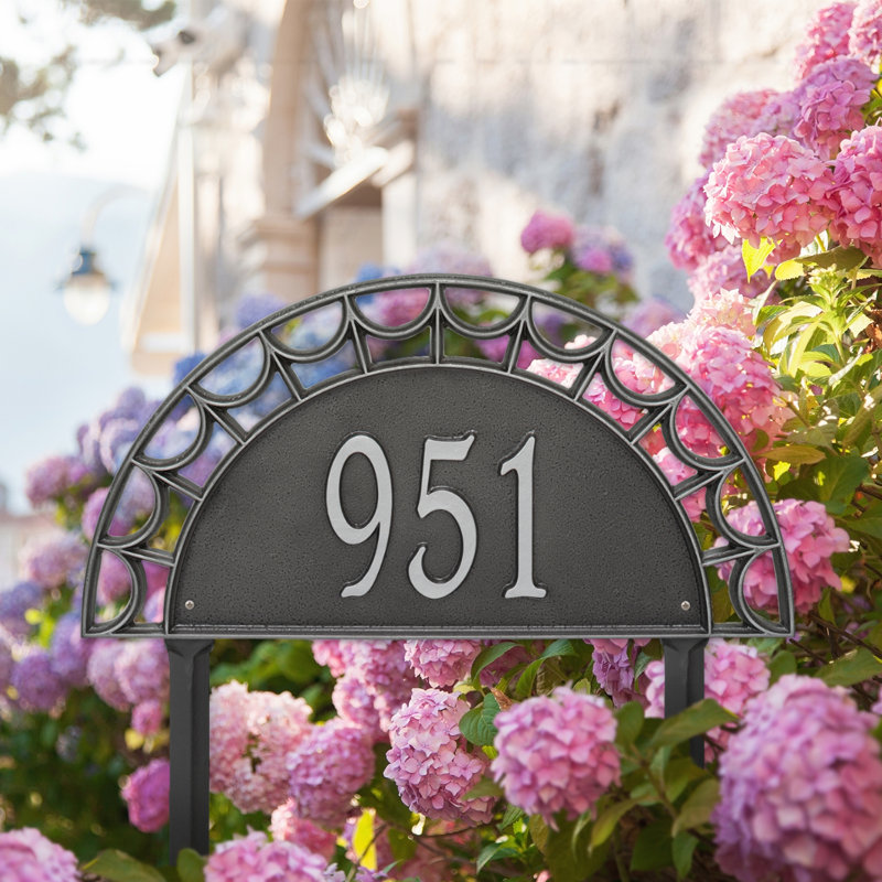 Plaque d'adresse sur 1 ligne Signature Series, Gris fumée, Gris, Oui