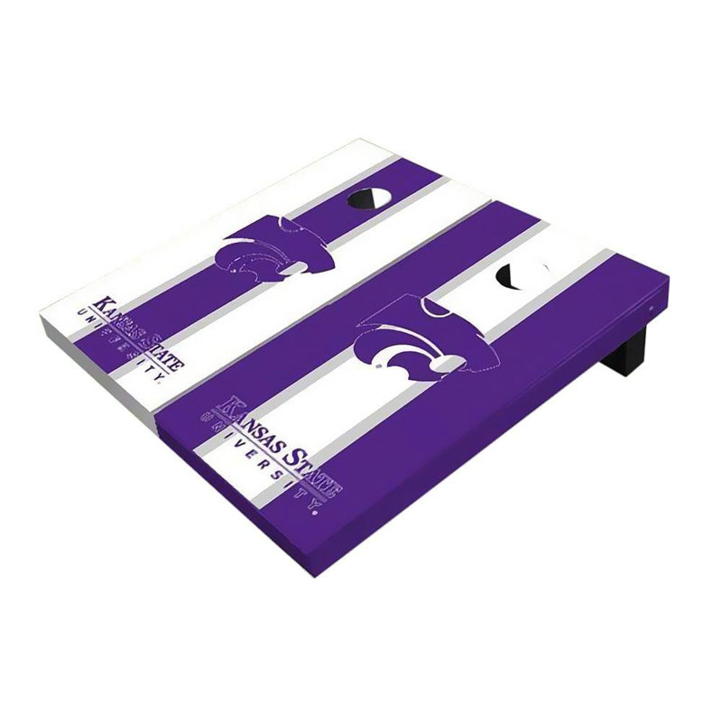 Planches de cornhole à rayures longues 2 'x 3' Kansas State Wildcats, Alternance