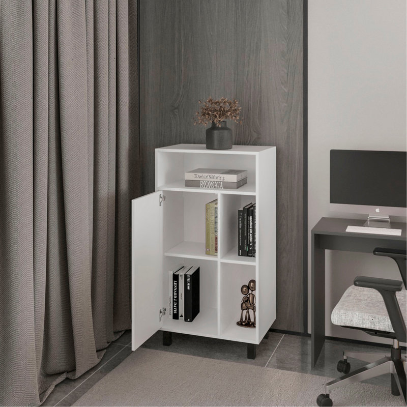 Blackwater Cabinet With Open Storage And 1 Door, White