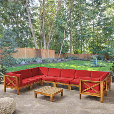 Ensemble de conversation modulaire d'extérieur 9 pièces