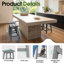 Tabouret de comptoir de cuisine Backless-773046084-778717215