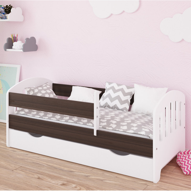 Larkin Cabin Bed with Storage Included, European Toddler (80 x 180 cm), Nut