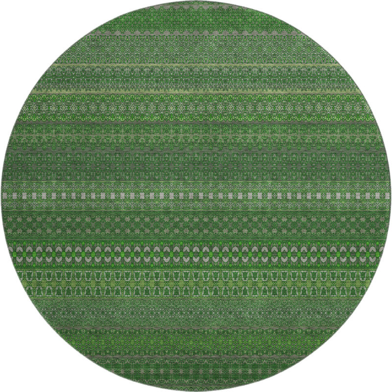 Premium Machine Washable Cerrito AMF527 Fern, Round 8'