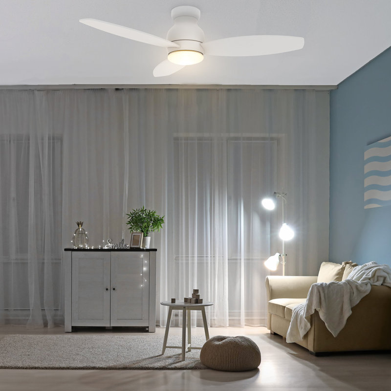 Ventilateur de plafond intelligent Trento avec télécommande, ensemble d'éclairage inclus, fonctionne avec l'assistant Google, Amazon Alexa et les raccourcis Siri.