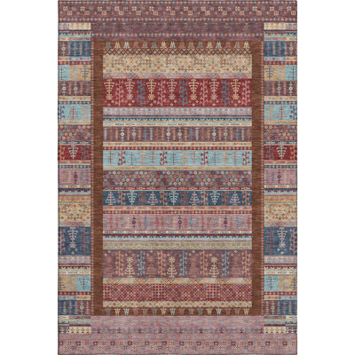 Premium Machine Washable Mayfield AMF2160 Striped Rug