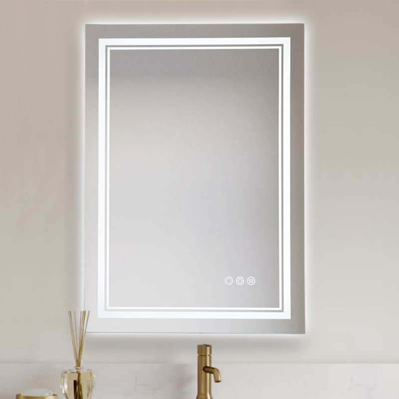 Juwanda Aluminum Rectangle Mirror, 27.5" x 19.75"