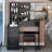 Middle Size Left Bedside Cabinet Vanity Table + Cushioned Stool, Extra Large Right Sliding Mirror, Multi Layer High Capacity Storage, Practical Fashionable Dresser, Suitable For Middle Space-784324023