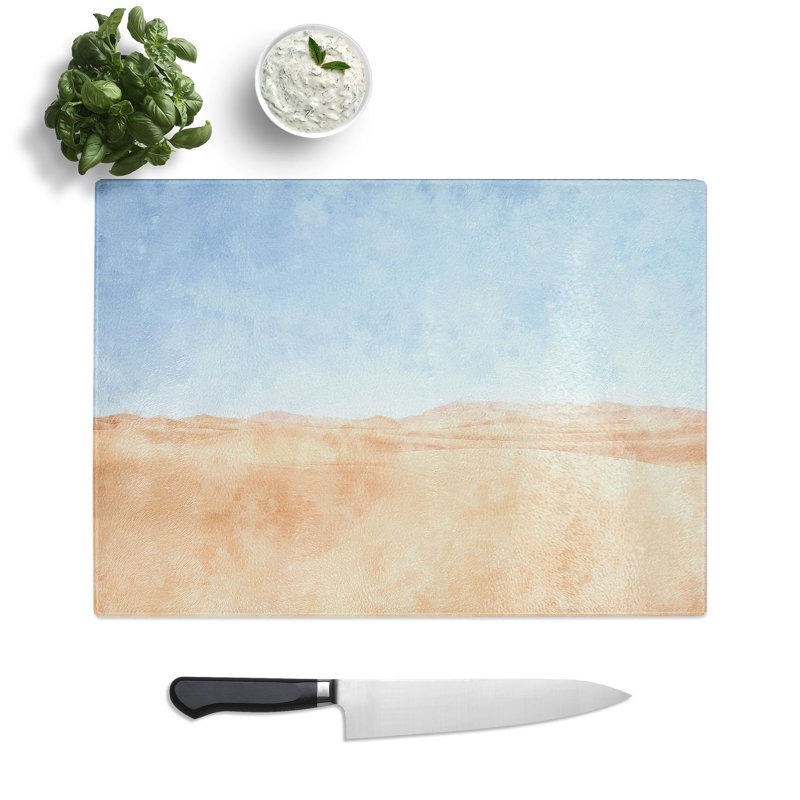 Sand Dunes of Morocco Painting Chopping Board, 0.4cm H x 20cm W x 28.5cm L