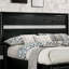 Lit pour grand lit contemporain en bois massif noir 1pc