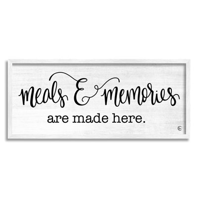 Meals & Memories Kitchen  White Framed Giclee Art by Fearfully Made Creations