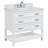 Pamula 36" Single Bathroom Vanity Set with Marble Top, Dove White-2082994462-2034064475
