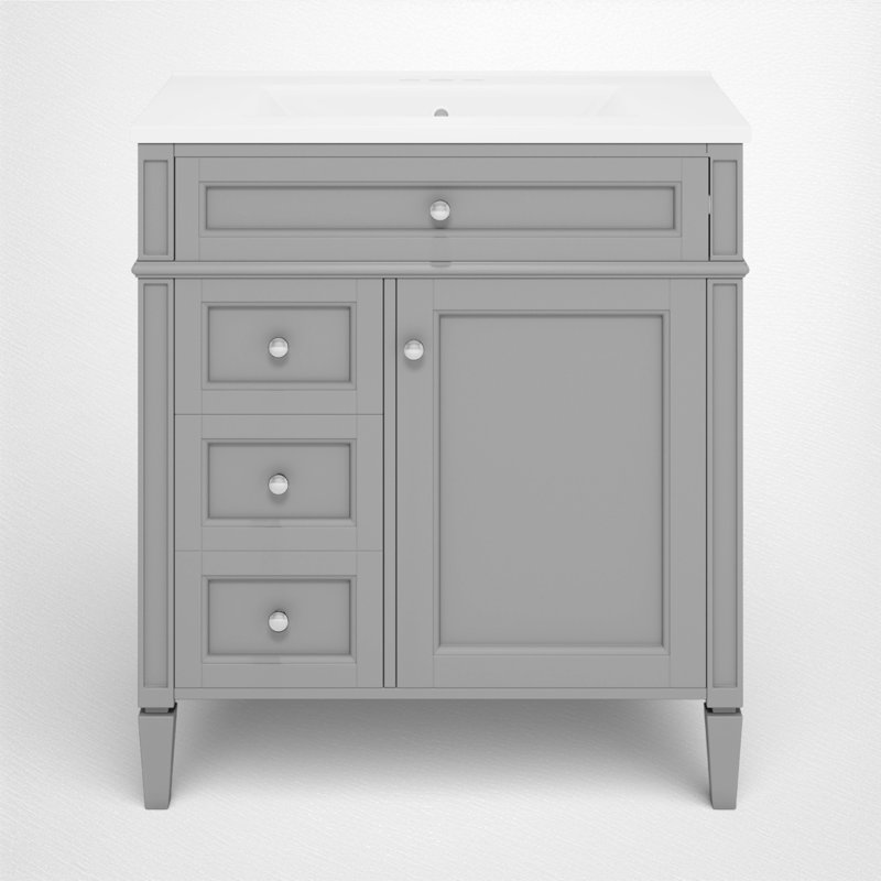 30" Single Bathroom Vanity Set, Gray