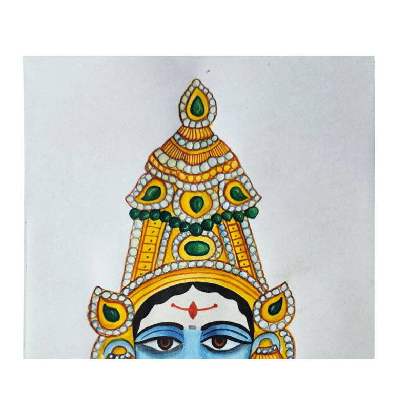 Déesse Chamundeshwari | Peinture par Anjali Ram | Décoration murale