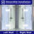 48 in. W x 76 in. H Sliding Frameless Shower Door with Header and Clear Glass