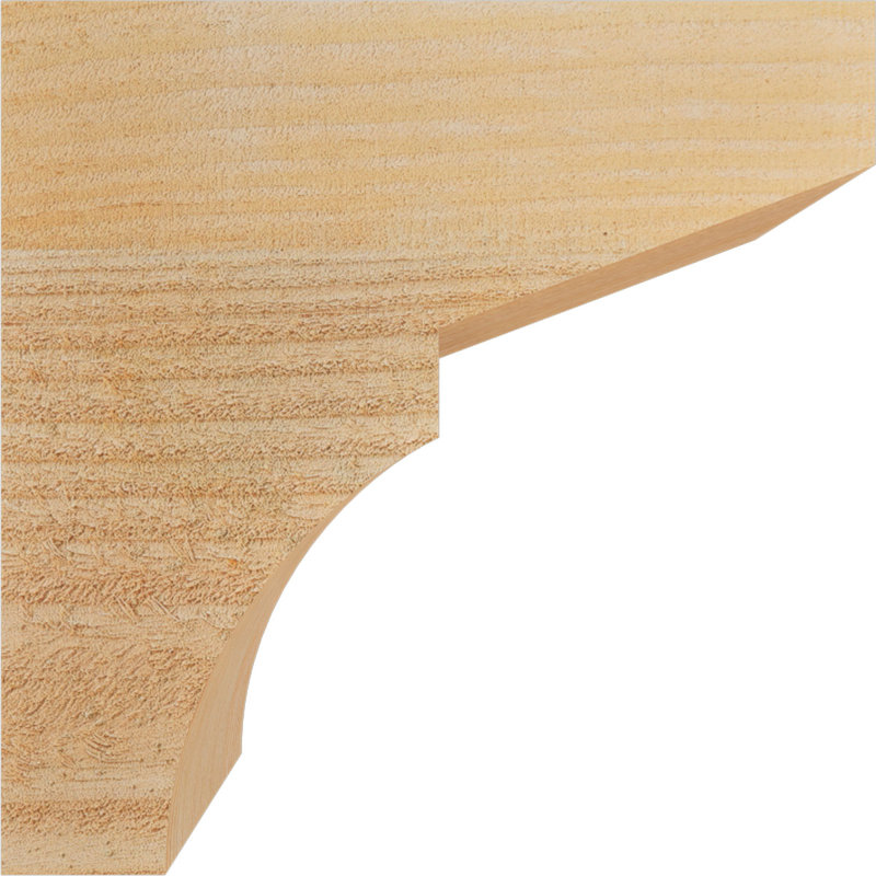 Corbeau Monterey, H 10 po x l 4 po x P 10 po, Sapin de Douglas, Sciage brut