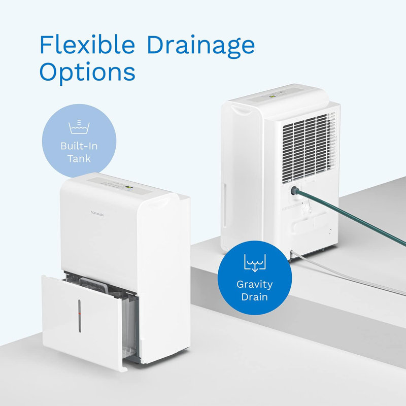 hOmeLabs 3000 Sq. ft. Energy Efficient Dehumidifier - Ideal for Medium to Large Rooms, Bedrooms and Home Basements - Powerful Moisture Removal and Humidity Control - 35 Pint