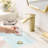 Geometric Shaped Brushed Gold Faucet - Side , Bathroom Use Handle, For Sink