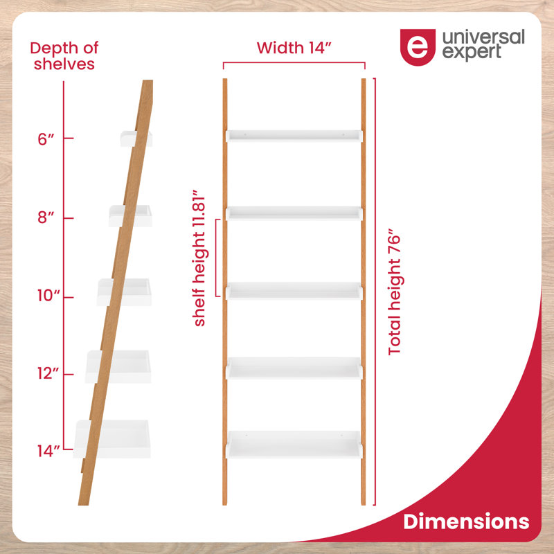 Universal Expert Modern Remus Ladder Bookshelf