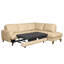 Damar Leather Corner Sofa with Sleeping Function and Storage-1334077877-1334077878