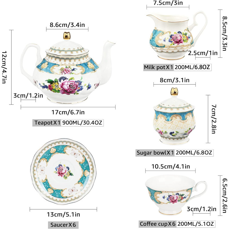 European porcelain tea set