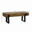 Banc de jardin industriel moderne avec pieds réglables en métal