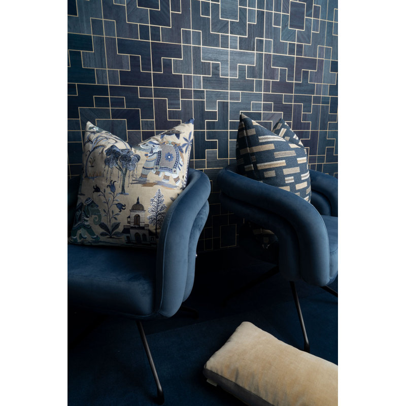 Celo Pillow Cover & Insert, Square 24", Denim