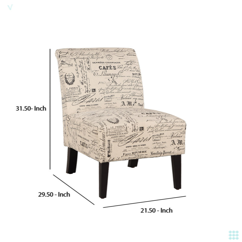 Chaise d'appoint 29,63 po Marg