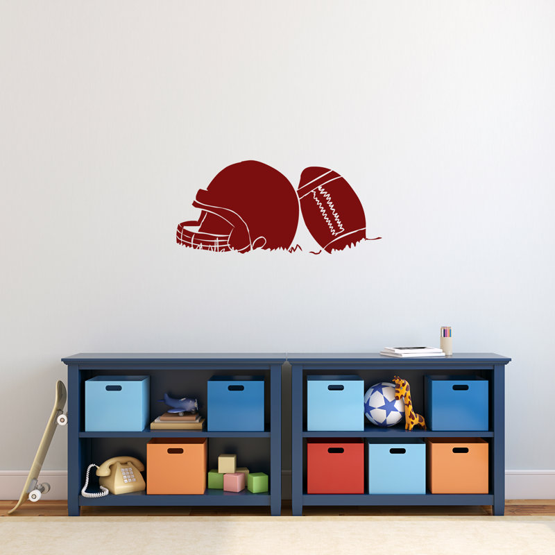 Décalcomanie murale pour le football et le casque Higdon, Canneberge