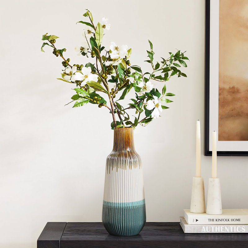 Crewkerne Handmade Stoneware Table Vase, 15.04" H x 5.91" W x 5.91" D