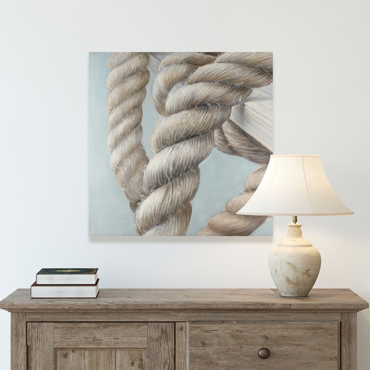 Boat Rope Knot Closeup On Canvas Print