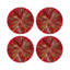 Pheasant Feathers Vegan Leather Round Pebble Placemat-1246054997