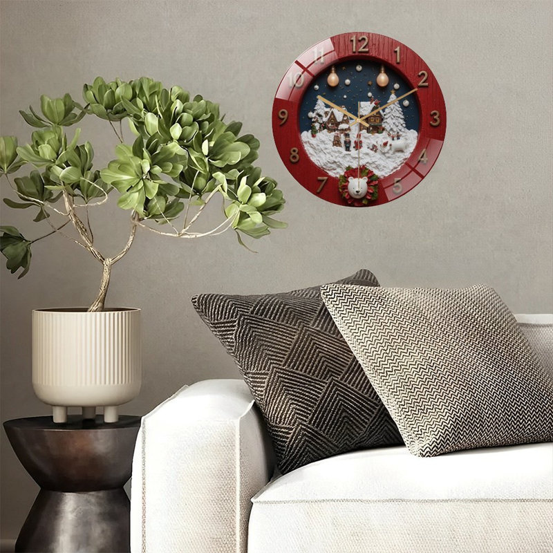 Horloge murale de Noël 12 po