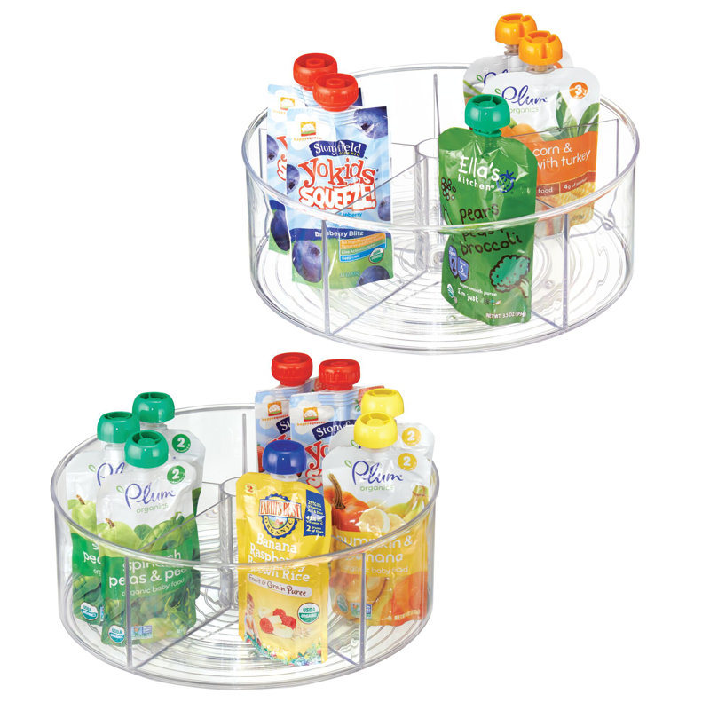 Organisateur de plateau tournant paresseux en plastique iDesign, collection Linus - 11,5 po, transparent