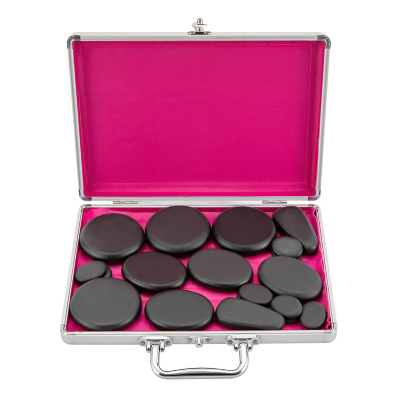 Volcanic Rock Hot Stones Massage Set Heater for Spa Warming Relaxing Pain Relief