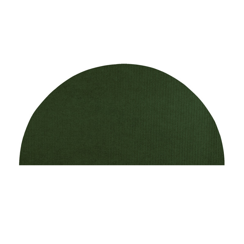 Tapis intérieur / extérieur tissé à la machine Gatien, Demi-cercle 2 pi x 4 pi