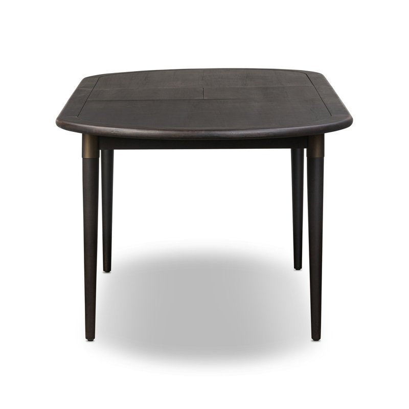 Harper Oval Solid Wood Dining Table, Black Mango