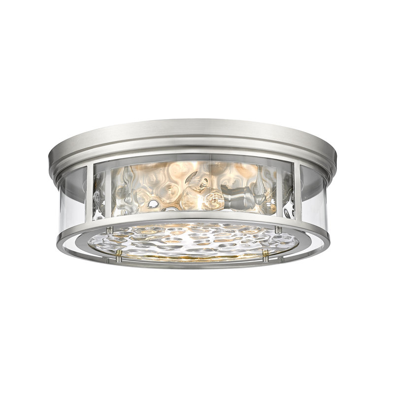 Plafonnier encastré circulaire simple 20,75 po Masuda, Nickel brossé