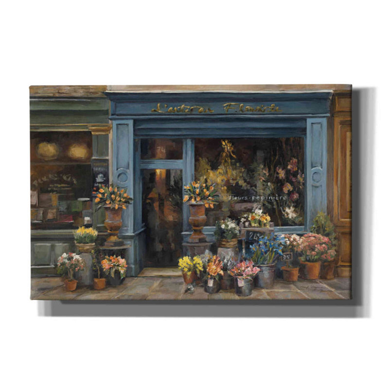 «Lartisan Fleuriste» par Marilyn Hageman, impression sur toile tendue, H 26 po x l 40 po x P 1,25 po