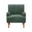 Fauteuil d'appoint moderne Eron avec large revêtement en velours côtelé Wale et pieds en bois massif-126227799