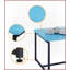 Ensemble de 3 ampoules bleues en fibre de carbone bleue Ensemble de tables de bout - Structure en métal durable, style de salon unique-121049597