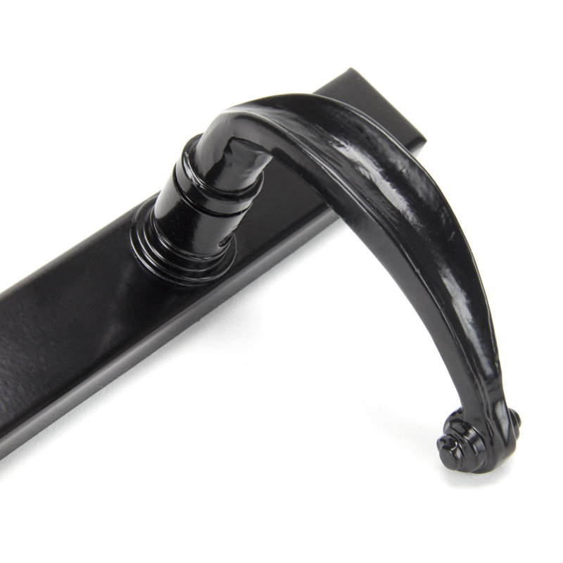 Cottage Lock Door Handle, Black