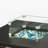 14.4"X14.4" Transparent Square Fire Table Windbreak Defence, 2.5Lb Glass Protection, 14.4"X5.5",