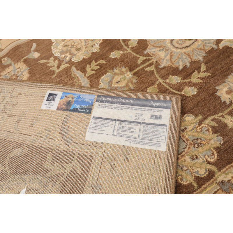 Tapis en laine/brun soie