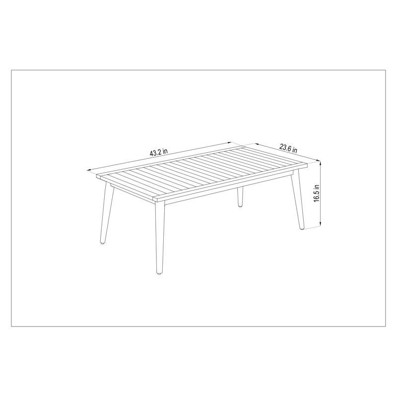 Anautica Solid Wood Coffee Table