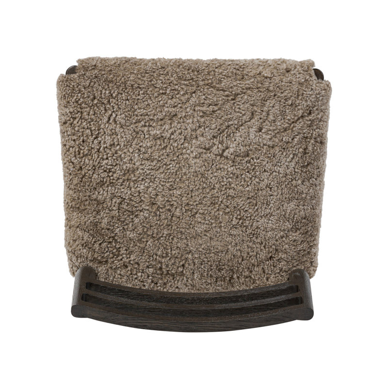Lindyn Upholstered Counter Stool with Solid Wood Frame, Counter Stool (26.25" Seat Height), Light Carbon, Taupe Shearling