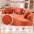Boneless 80" Curved Loveseat For Small Spaces, Curved Couches For Living Room, Compression Sofa In A Box With 3 Pillows, Small Couch For Bedroom With Wide Armrest & Memory Foam, No Assembly Required-980524474
