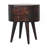 Soild Wood Light Walnut Rounded Bedside Table
