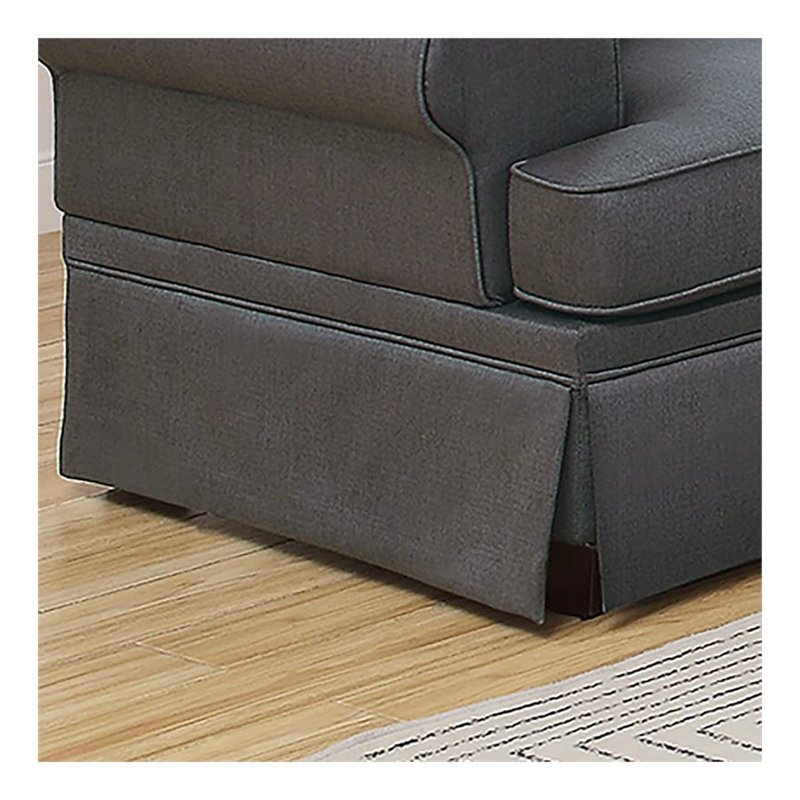Canapé modulaire contemporain en polyfibre gris et lin